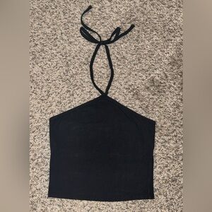 Hollister Black Halter Crop Top